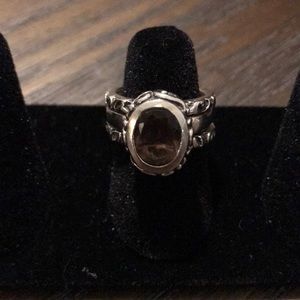 Silpada Smoky Quartz stackable ring